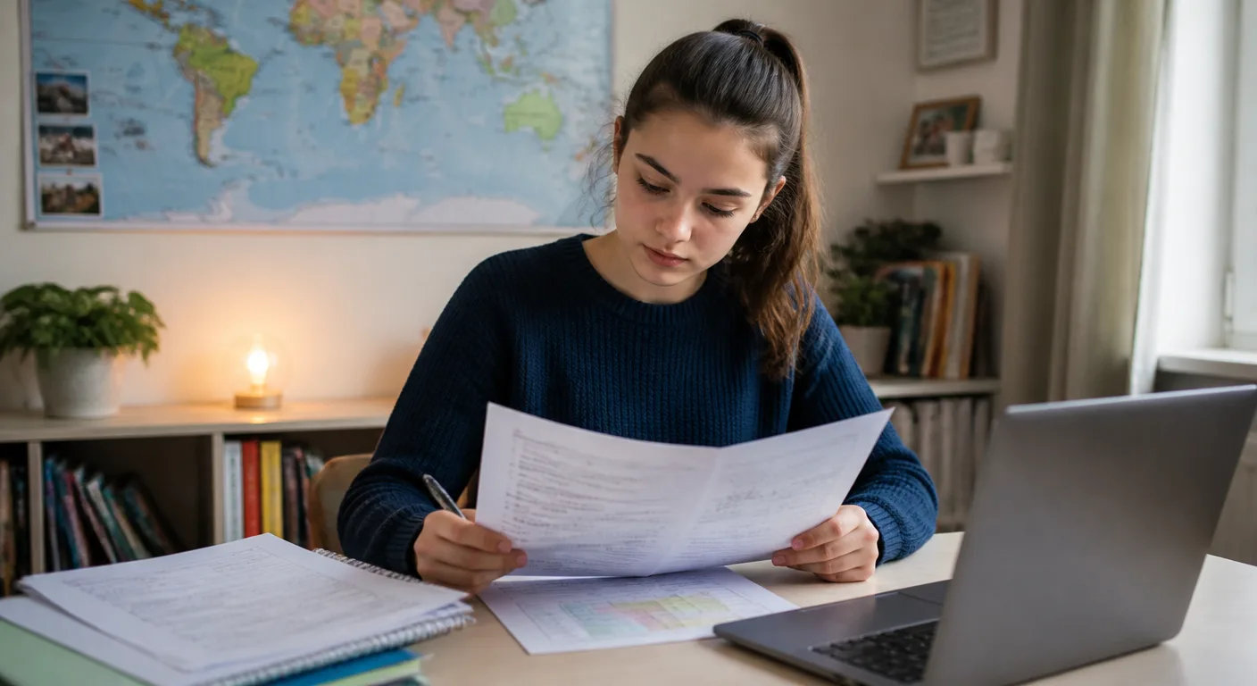 A homeschooled teenager preparing for IGCSE exams as a private candidate