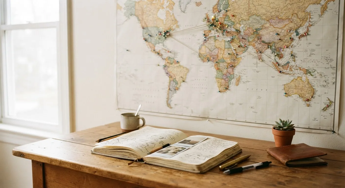 Planning a worldschooling route across multiple countries