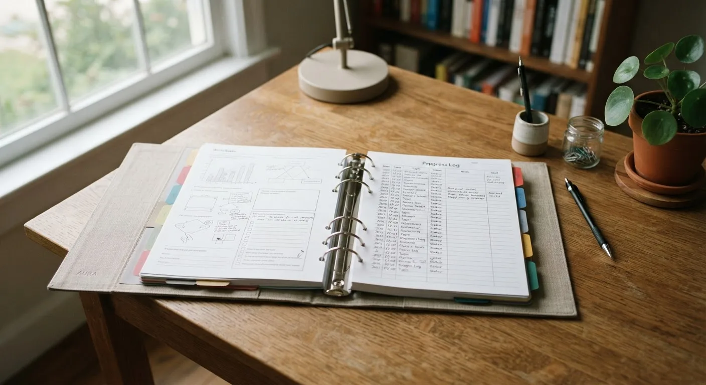 A home education portfolio and progress records for a traveling family