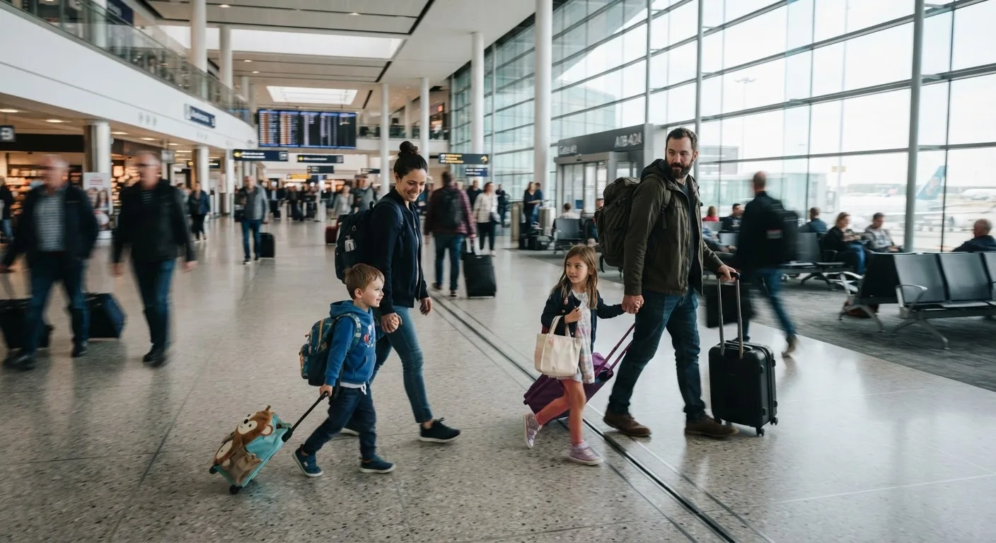 A nomad family traveling between countries and coverage regions