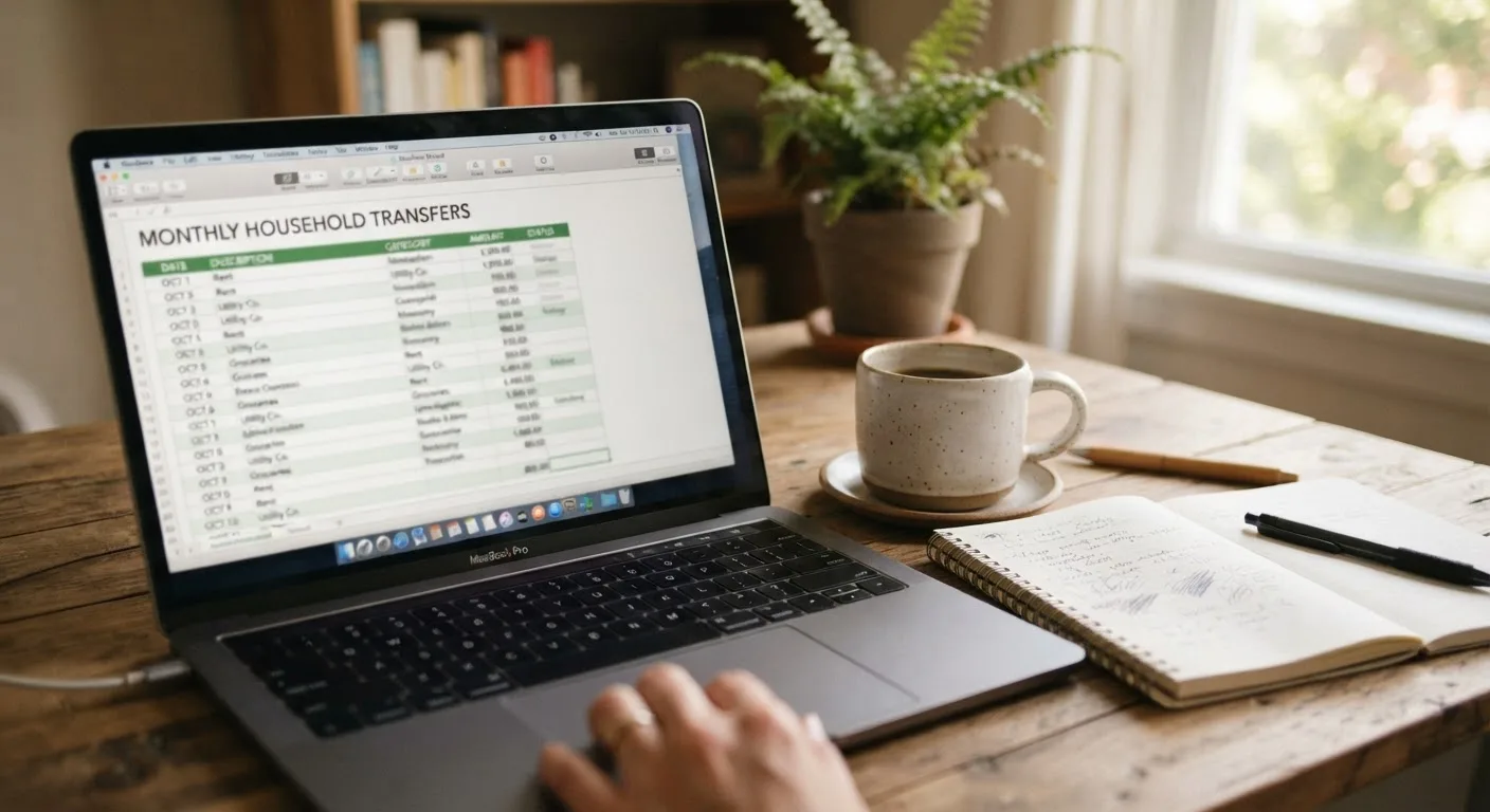Tracking monthly transfer costs for a family budget